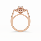 Round Halo Lab Grown Diamond Engagement Ring