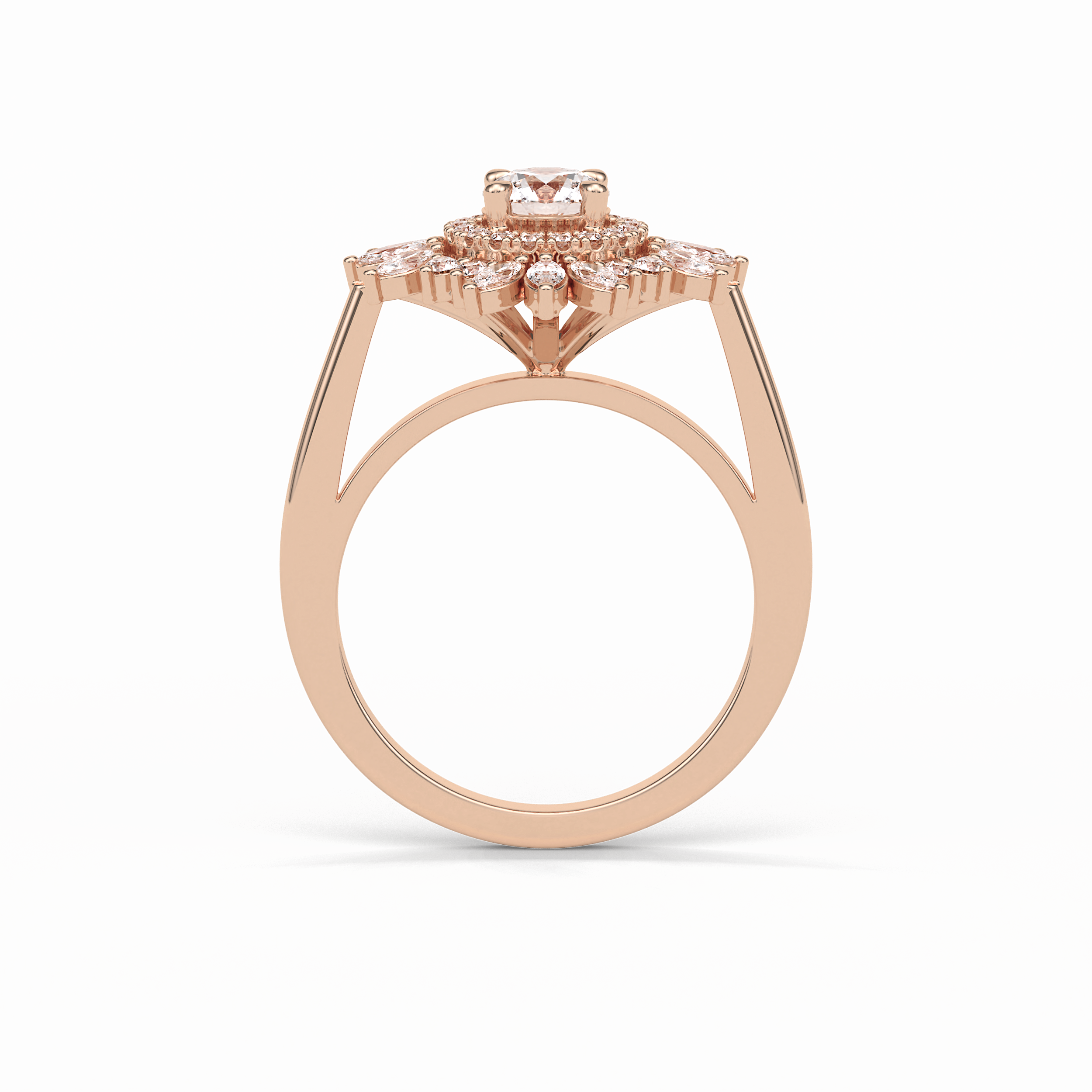 Round Halo Lab Grown Diamond Engagement Ring