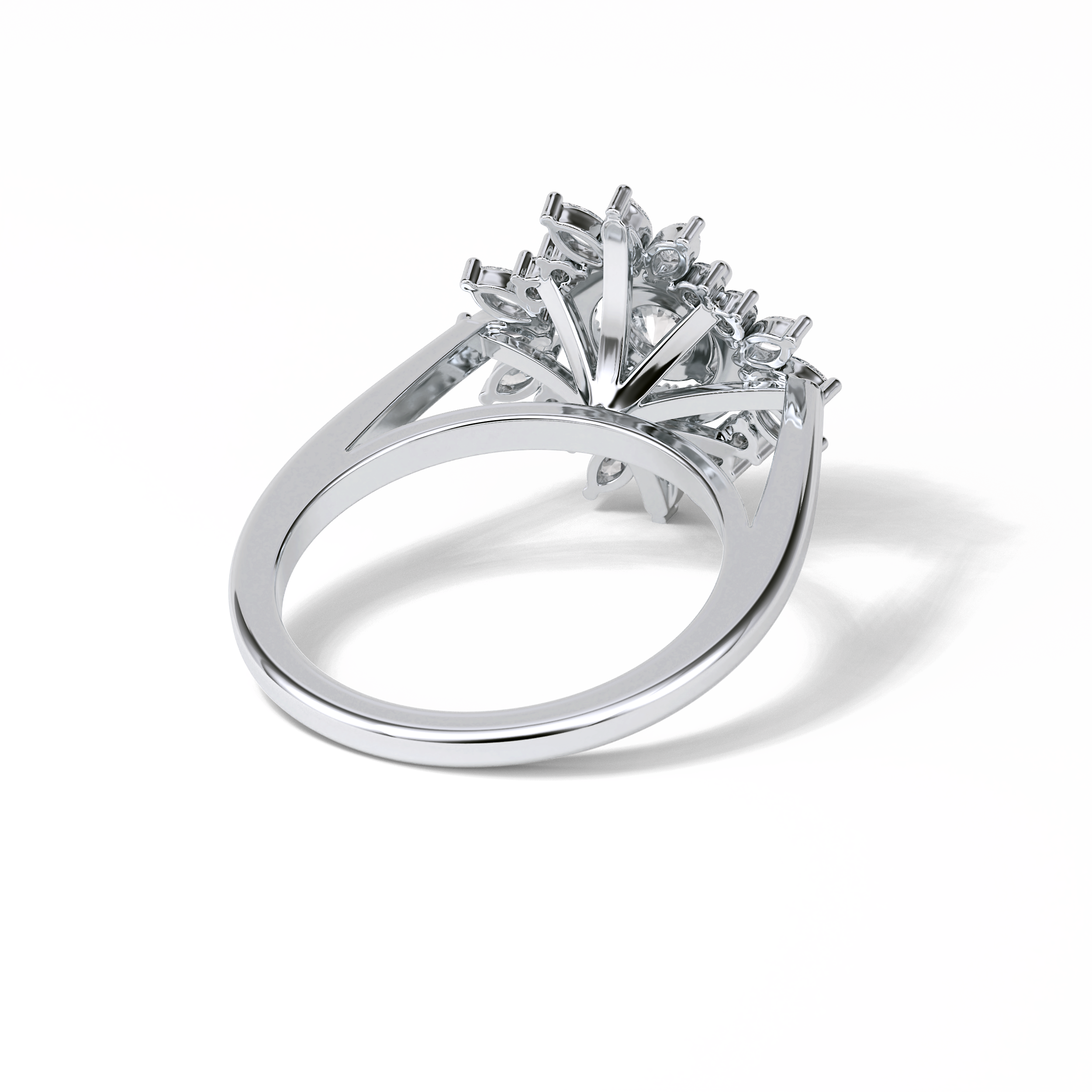 Round Halo Lab Grown Diamond Engagement Ring