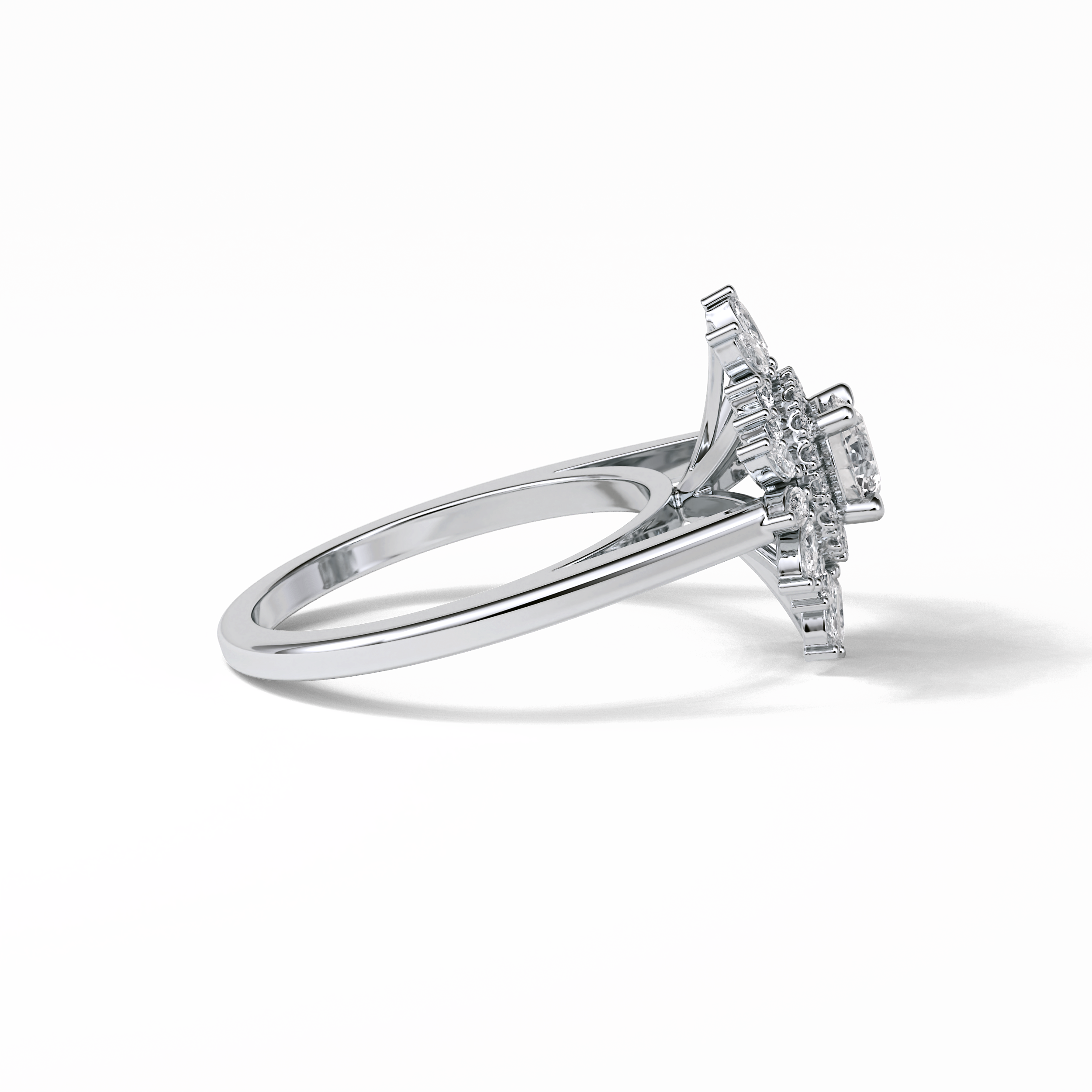 Round Halo Lab Grown Diamond Engagement Ring