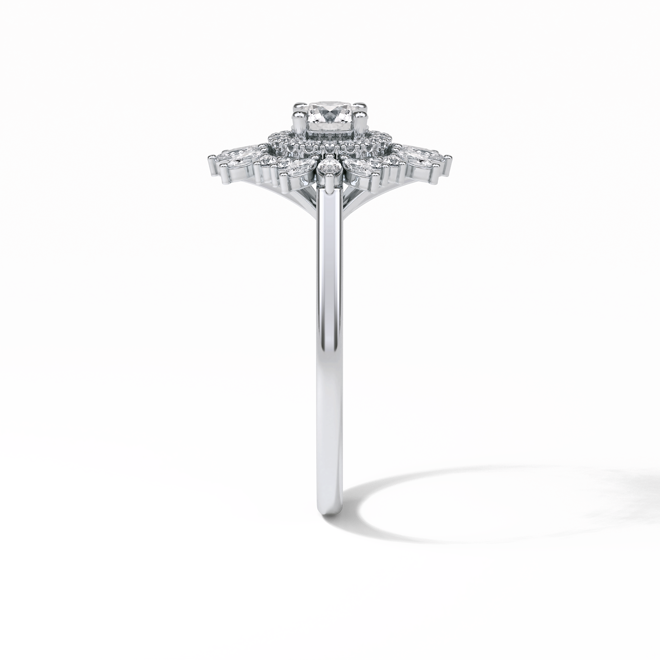 Round Halo Lab Grown Diamond Engagement Ring