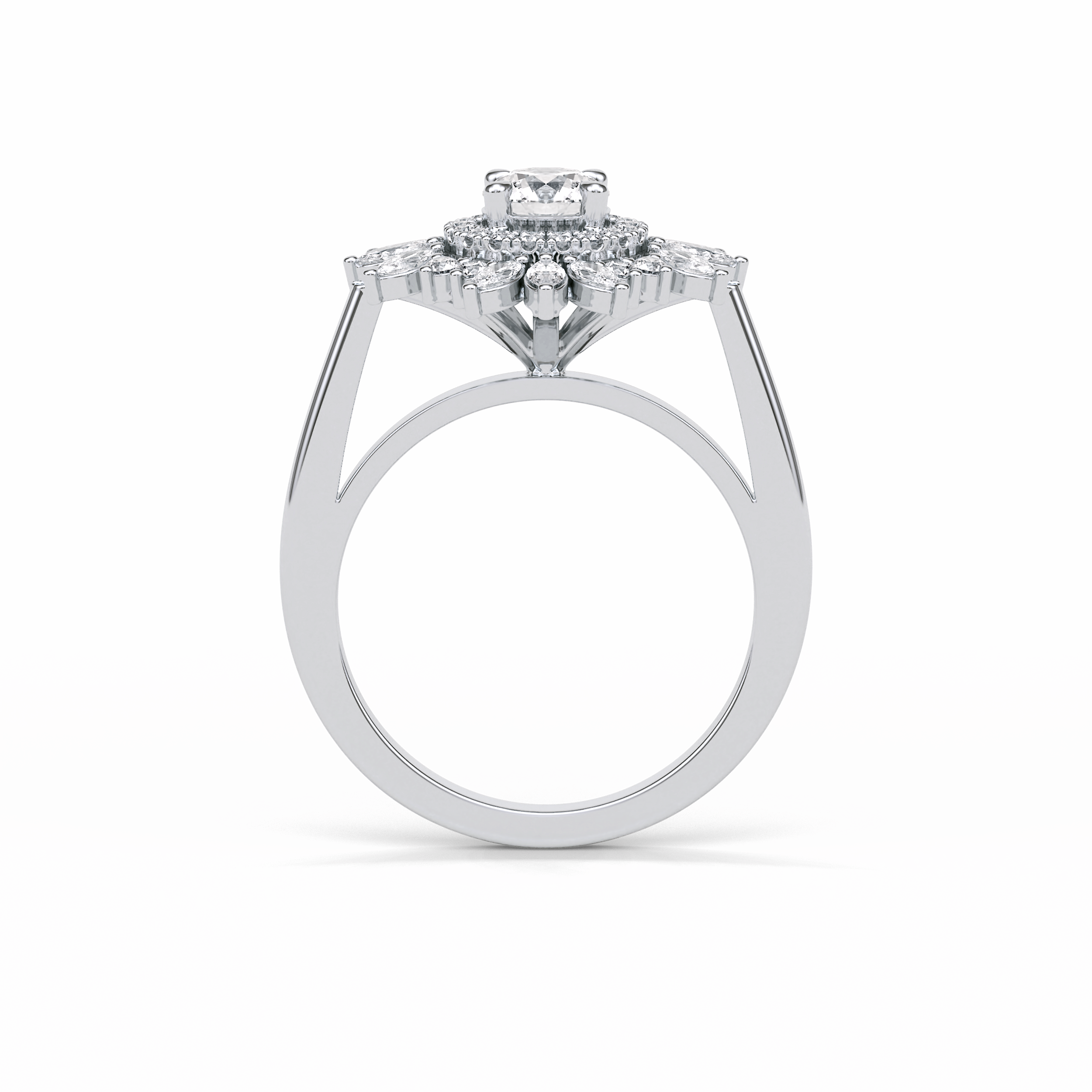 Round Halo Lab Grown Diamond Engagement Ring