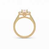 Emerald Cluster Lab Grown Diamond Engagement Ring