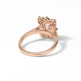 Emerald Cluster Lab Grown Diamond Engagement Ring