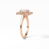 Emerald Cluster Lab Grown Diamond Engagement Ring