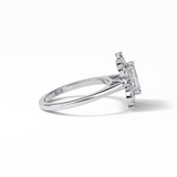 Emerald Cluster Lab Grown Diamond Engagement Ring