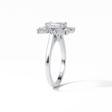 Emerald Cluster Lab Grown Diamond Engagement Ring