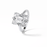 Emerald Cluster Lab Grown Diamond Engagement Ring
