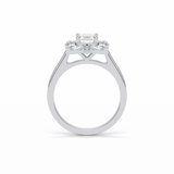 Emerald Cluster Lab Grown Diamond Engagement Ring