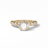 Round Dainty Lab Grown Diamond Engagement Ring
