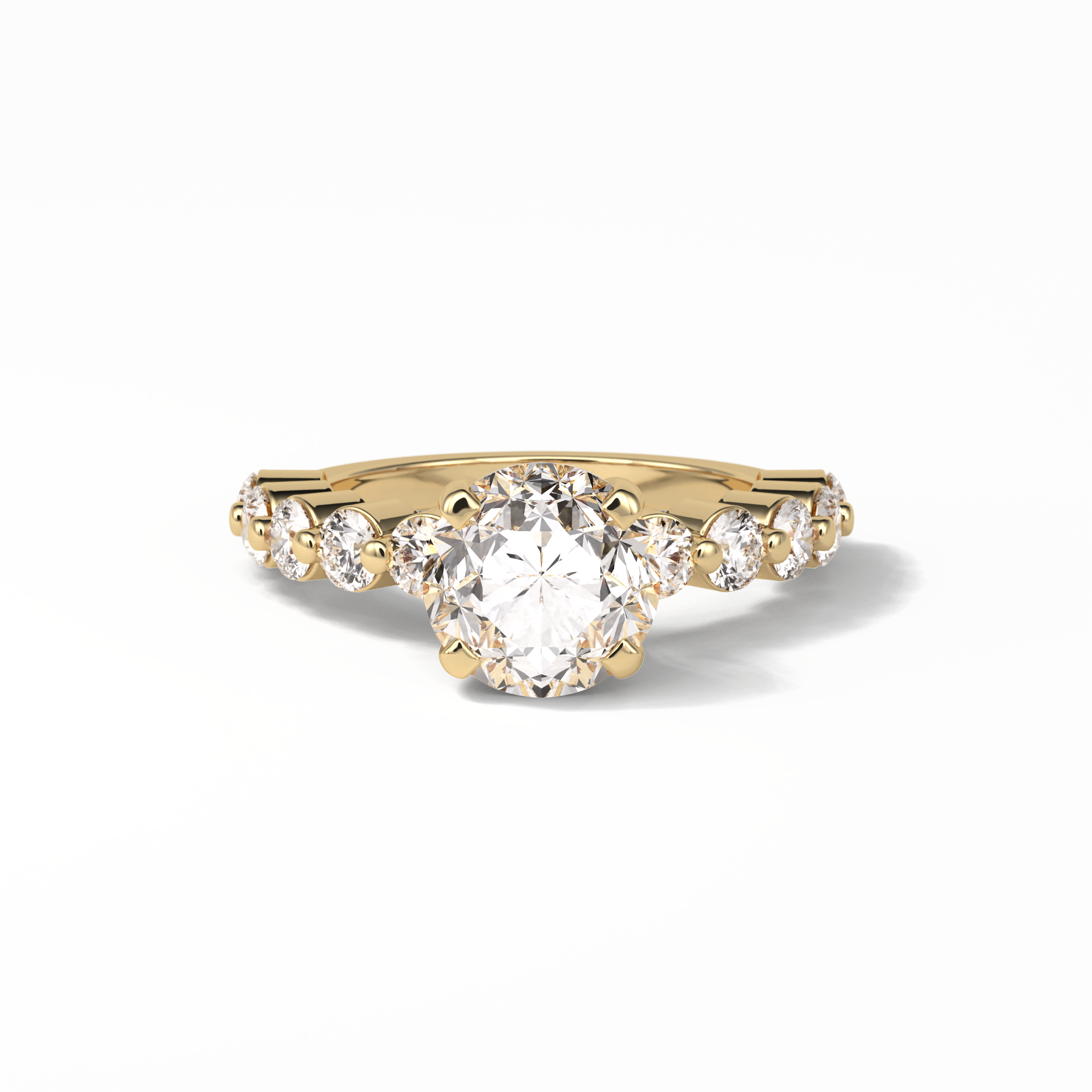 Round Dainty Lab Grown Diamond Engagement Ring
