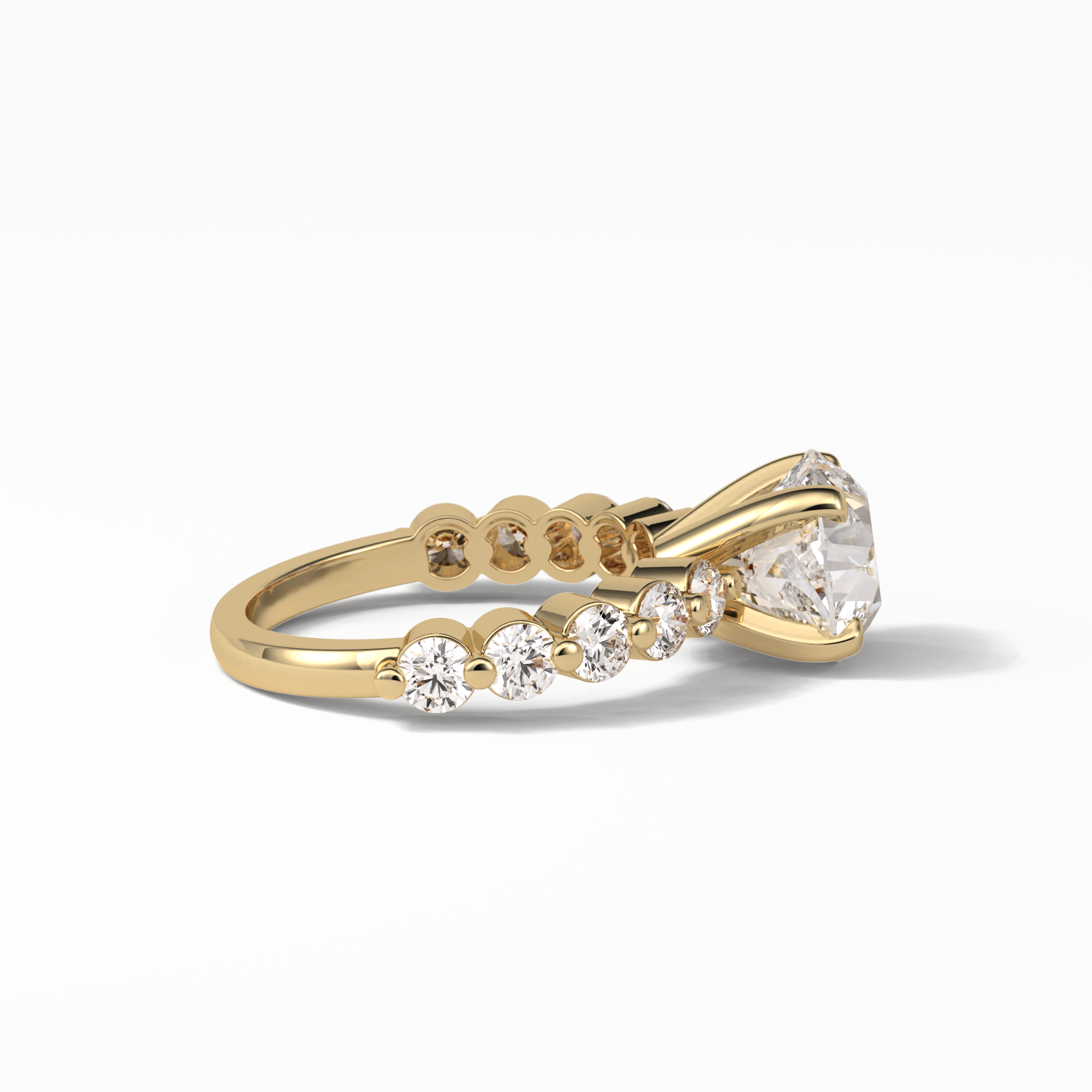 Round Dainty Lab Grown Diamond Engagement Ring