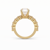 Round Dainty Lab Grown Diamond Engagement Ring