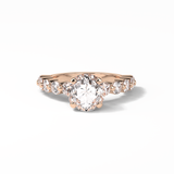 Round Dainty Lab Grown Diamond Engagement Ring