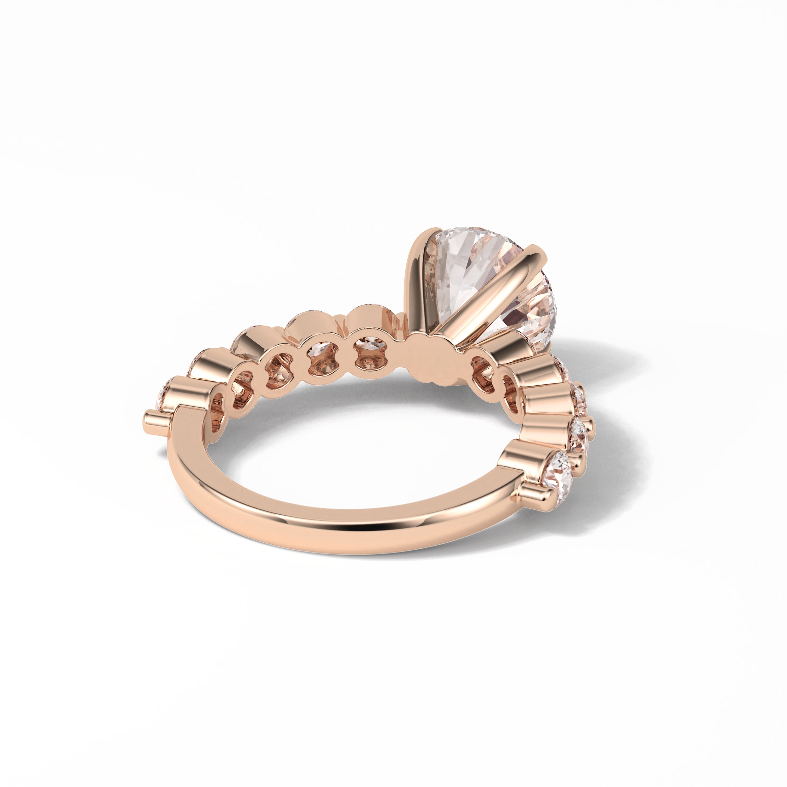 Round Dainty Lab Grown Diamond Engagement Ring