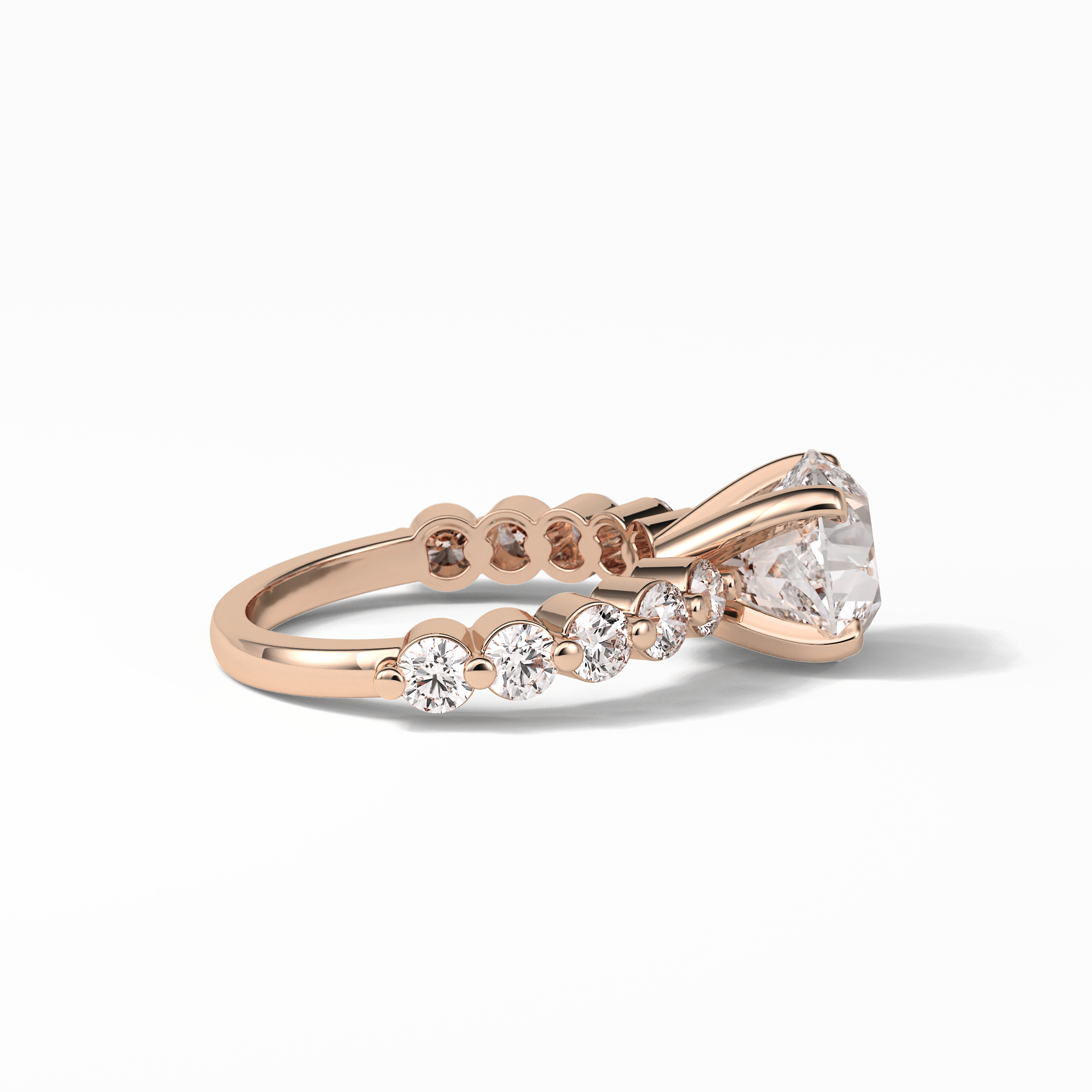 Round Dainty Lab Grown Diamond Engagement Ring