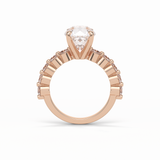 Round Dainty Lab Grown Diamond Engagement Ring