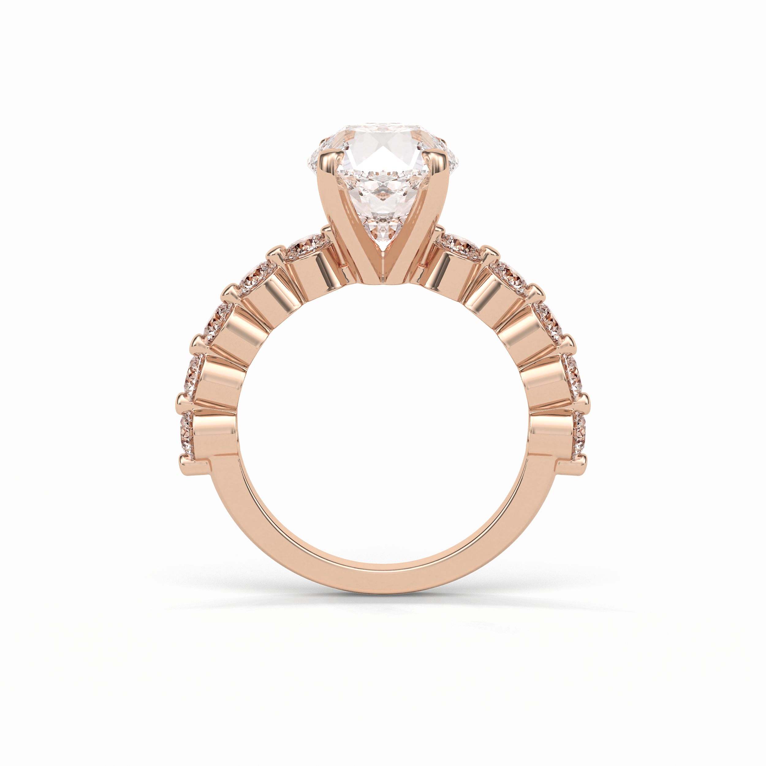 Round Dainty Lab Grown Diamond Engagement Ring