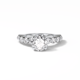 Round Dainty Lab Grown Diamond Engagement Ring