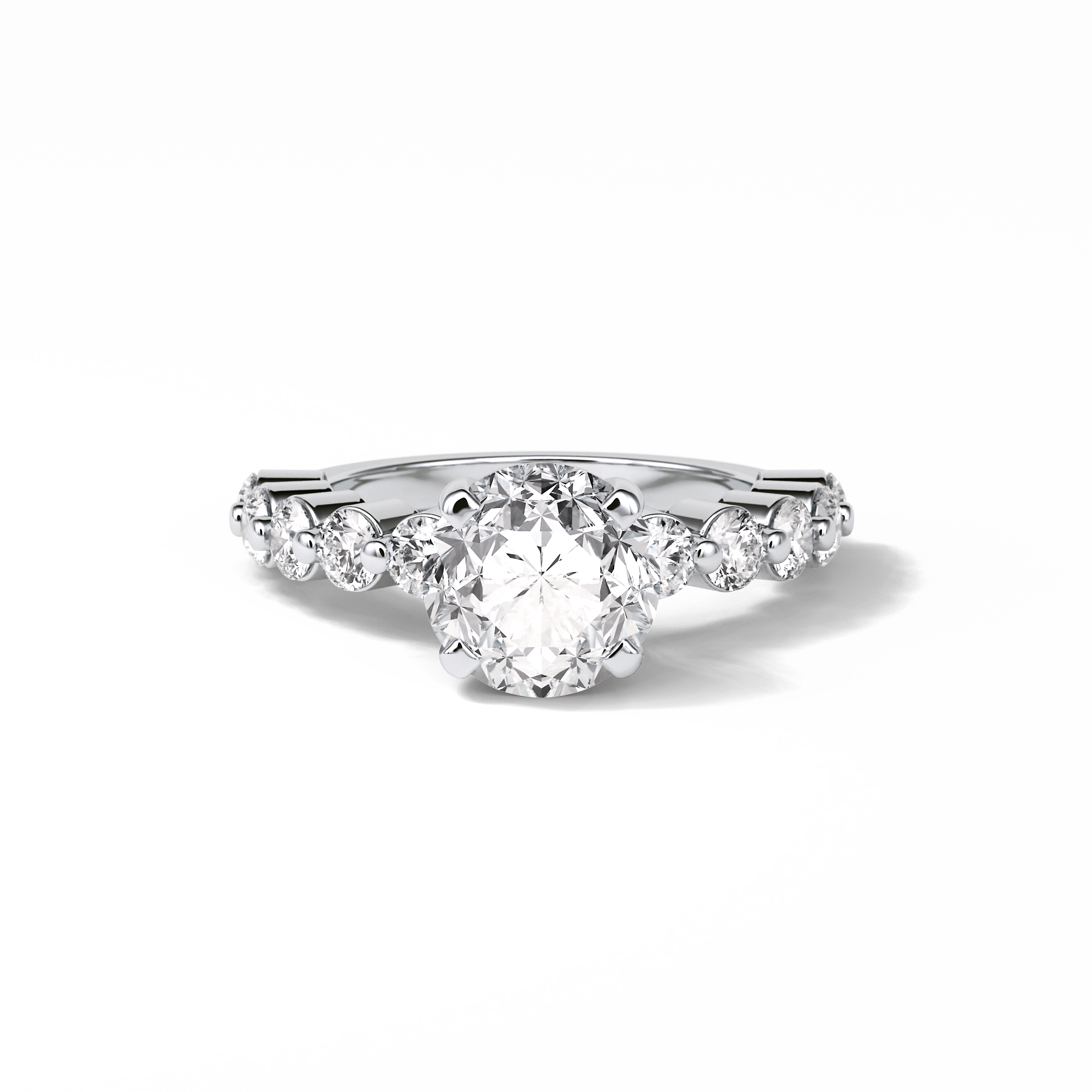 Round Dainty Lab Grown Diamond Engagement Ring