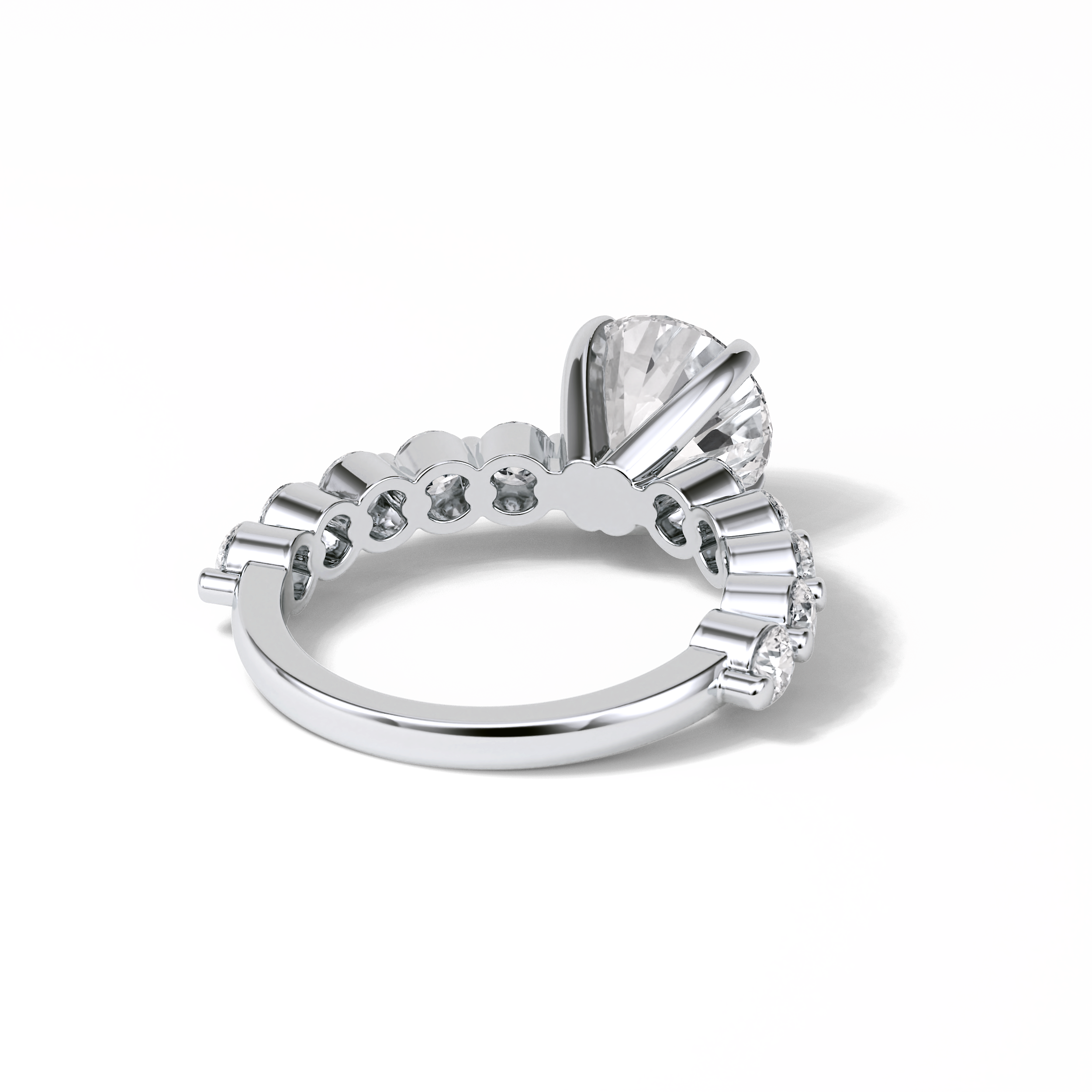 Round Dainty Lab Grown Diamond Engagement Ring