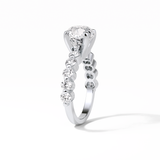 Round Dainty Lab Grown Diamond Engagement Ring