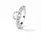 Round Dainty Lab Grown Diamond Engagement Ring
