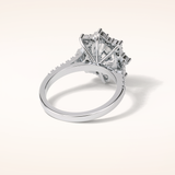 1.91 CT Oval Shaped Cluster Moissanite Engagement Ring