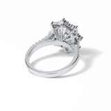 Oval Pave & Halo Lab Grown Diamond Engagement Ring