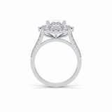 Oval Pave & Halo Lab Grown Diamond Engagement Ring