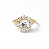 Round Cluster Lab Grown Diamond Engagement Ring
