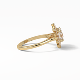 Round Cluster Lab Grown Diamond Engagement Ring