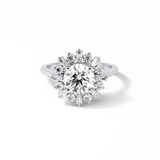 Round Cluster Lab Grown Diamond Engagement Ring