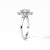 Round Cluster Lab Grown Diamond Engagement Ring