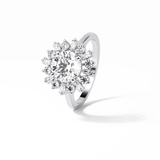 Round Cluster Lab Grown Diamond Engagement Ring