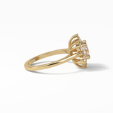 Round Cluster Lab Grown Diamond Engagement Ring