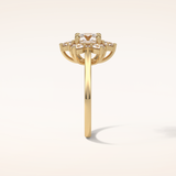 1 CT Round Shaped Cluster Moissanite Engagement Ring