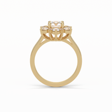Round Cluster Lab Grown Diamond Engagement Ring