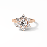 Round Cluster Lab Grown Diamond Engagement Ring