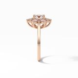 Round Cluster Lab Grown Diamond Engagement Ring