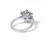 Round Cluster Lab Grown Diamond Engagement Ring