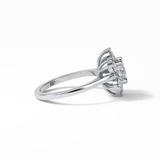 Round Cluster Lab Grown Diamond Engagement Ring