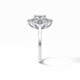 Round Cluster Lab Grown Diamond Engagement Ring