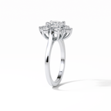 Round Cluster Lab Grown Diamond Engagement Ring