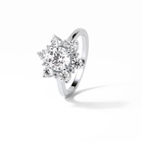 Round Cluster Lab Grown Diamond Engagement Ring