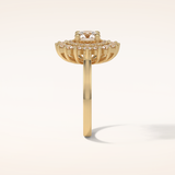 1 CT Round Shaped Double Halo Moissanite Engagement Ring