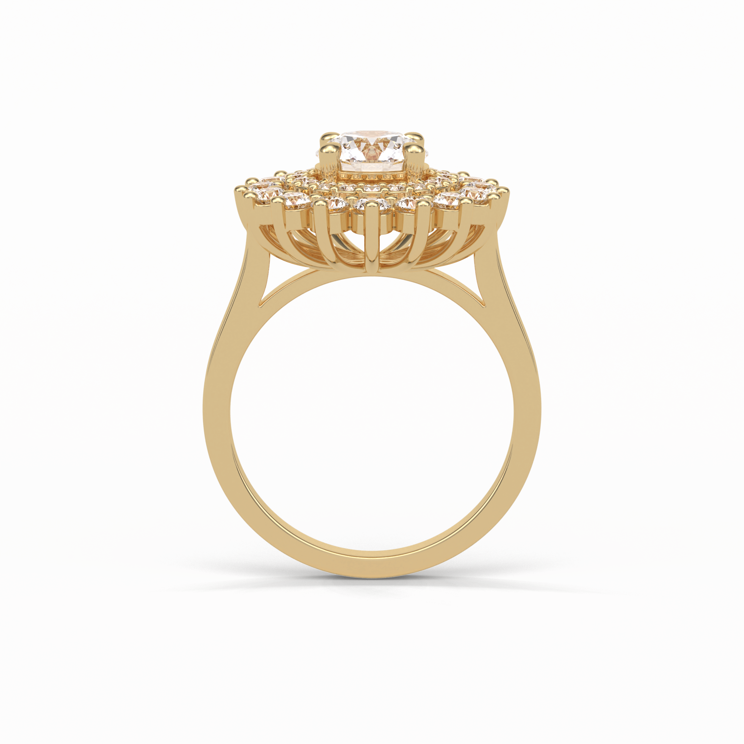 Round Halo Lab Grown Diamond Engagement Ring
