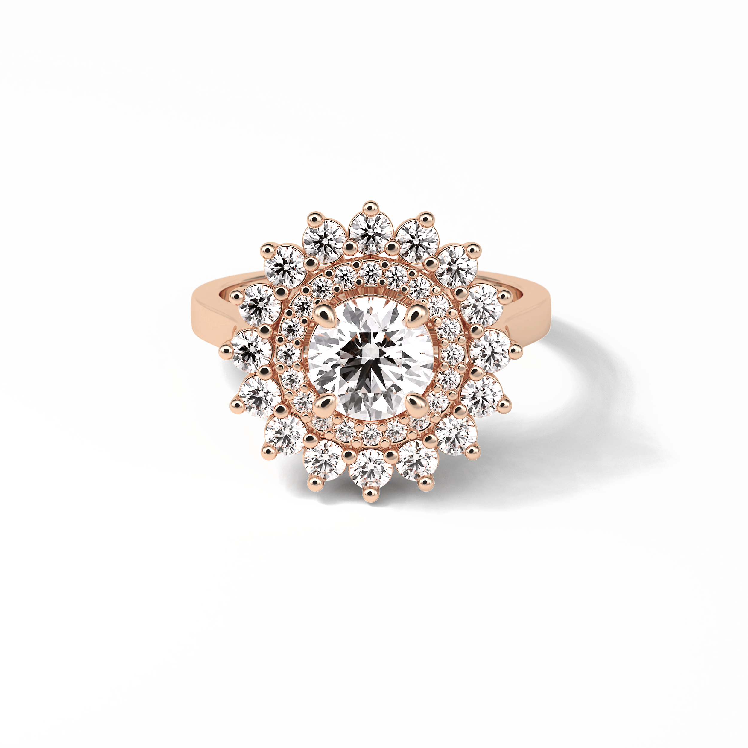 Round Halo Lab Grown Diamond Engagement Ring