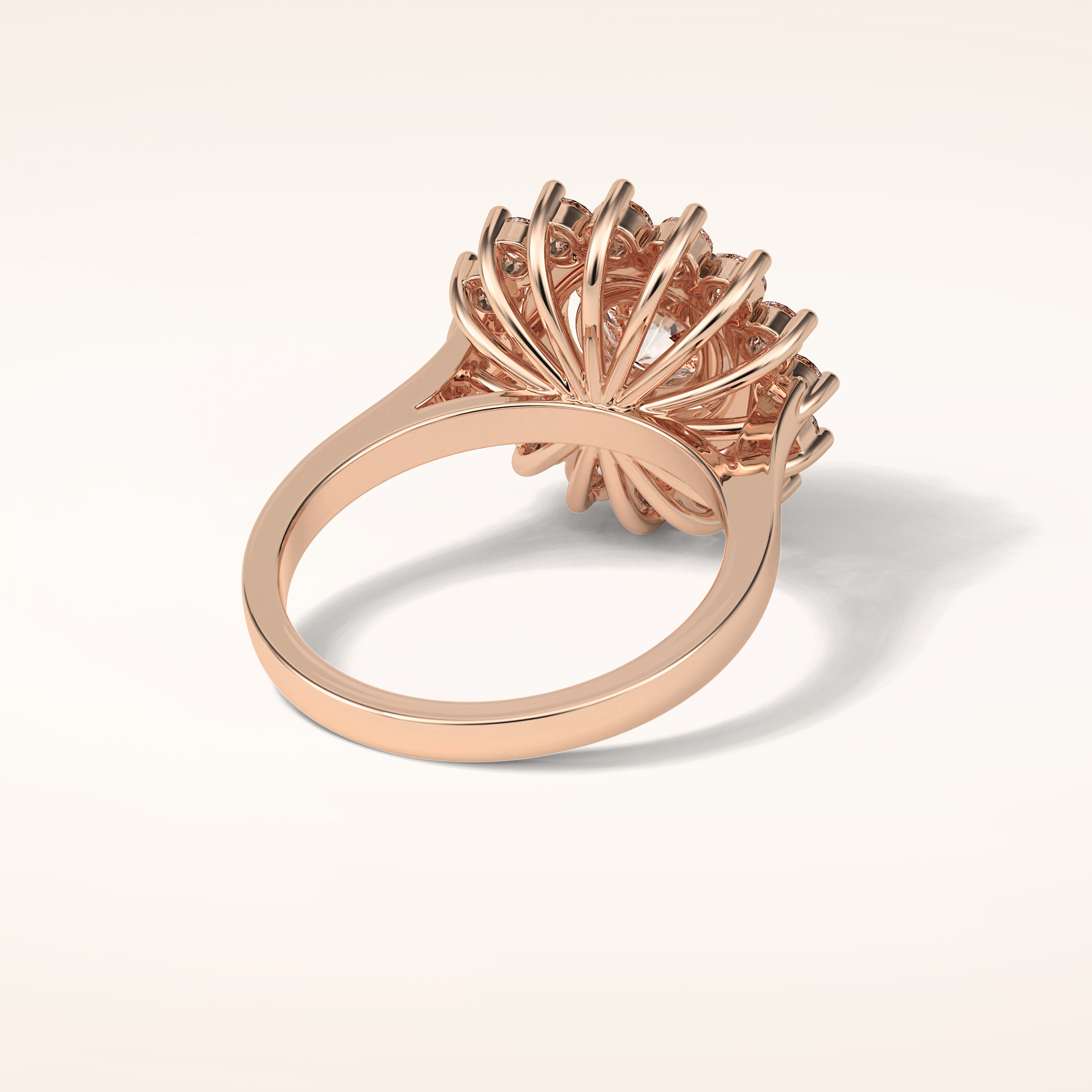 1 CT Round Shaped Double Halo Moissanite Engagement Ring