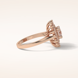 1 CT Round Shaped Double Halo Moissanite Engagement Ring